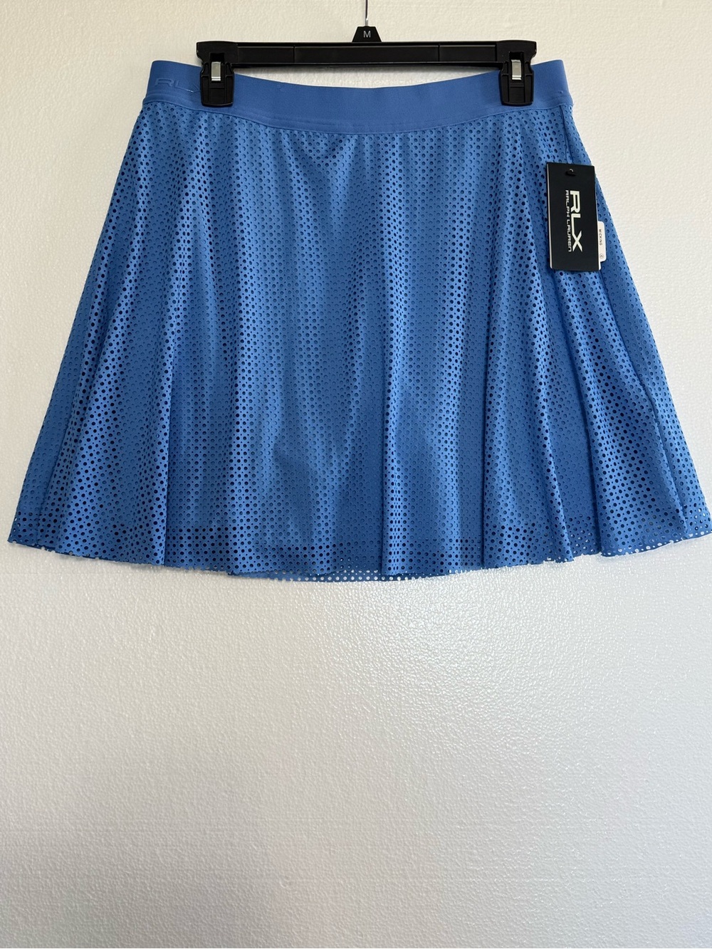 RLX Ralph Lauren 17” Eyelet A-Line Skort Light Blue Size M